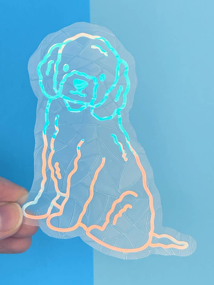 Cockapoo Suncatcher for wholesale by Poppodopolis