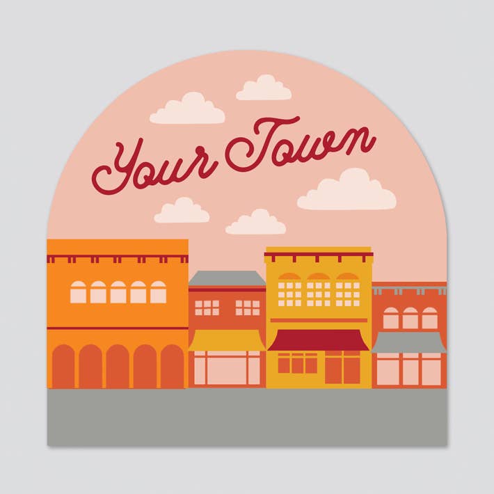 Rock Scissor Paper - Wholesale Sticker - Personalized City Sticker - Small Town View0