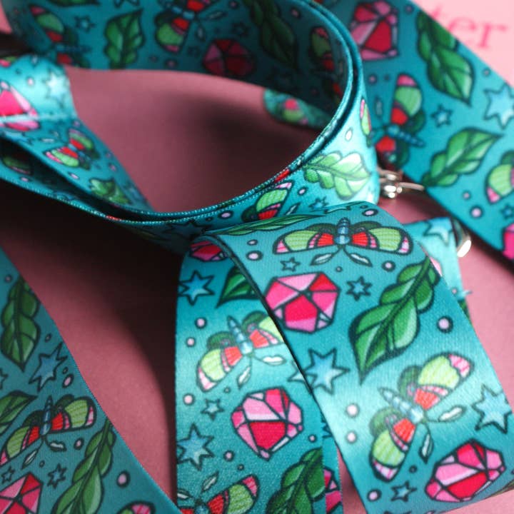 Moth & Crystals - Lanyard for wholesale by Flutter & Fern