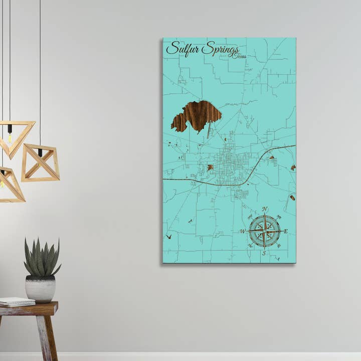 Texas: Sulphur Springs Street Vis kort for engroshandel hos Fire & Pine