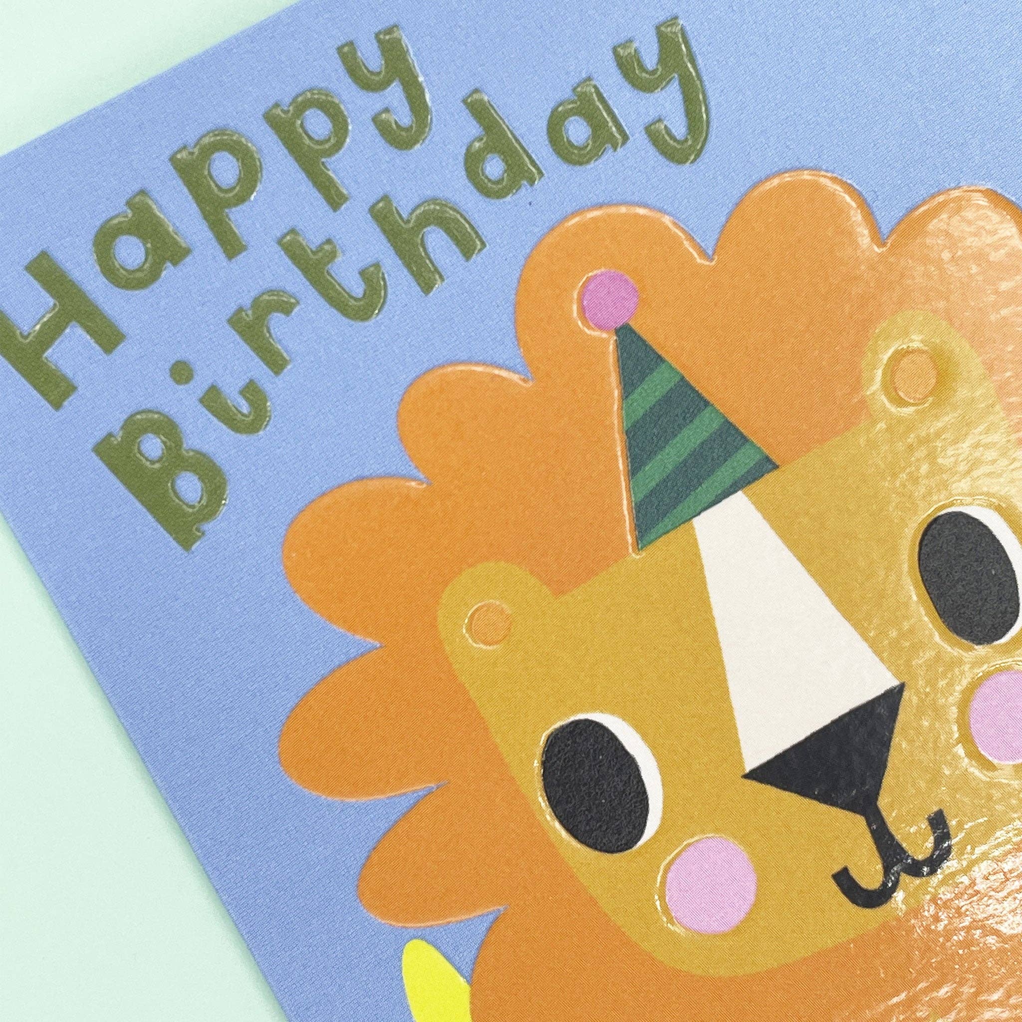 Raspberry Blossom – wholesale Birthday card – Happy Birthday Lion (LIJ86)1