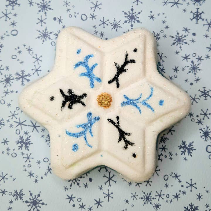 Bombe de bain moussante Snowflake pour la vente par Mainprize Soap and Lotion Supply