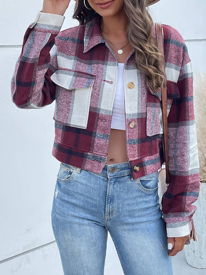 Short Plaid Lapel Jacket for wholesale by Wholesalesir