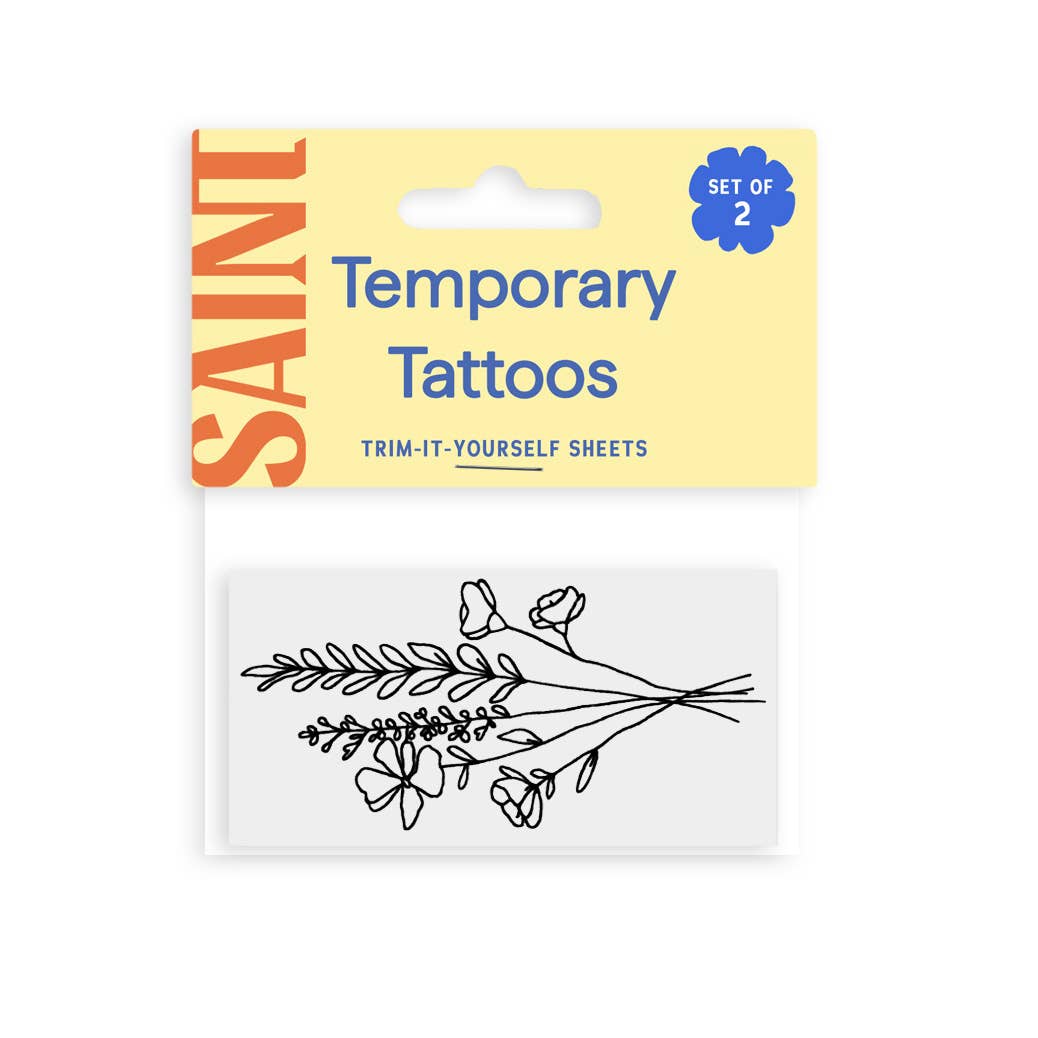 Saint Tattoos - Vente Tatouages temporaires - Tatouages temporaires fleurs de montagne