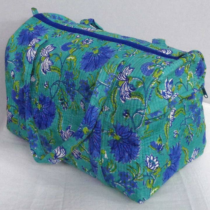 Sac de voyage Blossom Sea Green, sac de week-end, sac de voyage, sac de sport pour la vente par Ayras World