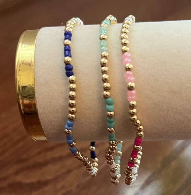 Stick Style - Wholesale Beaded Bracelet - 14k gold filled color bracelet 1