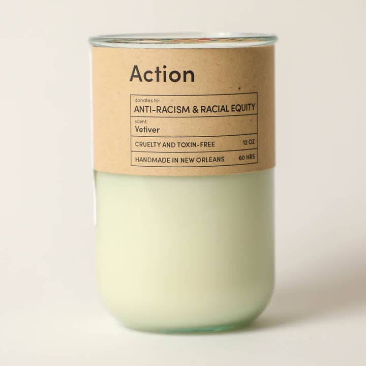 ACTION, Racial Equity, Vetiver Scented Candle, Eco Friendly for wholesale by Goods That Matter