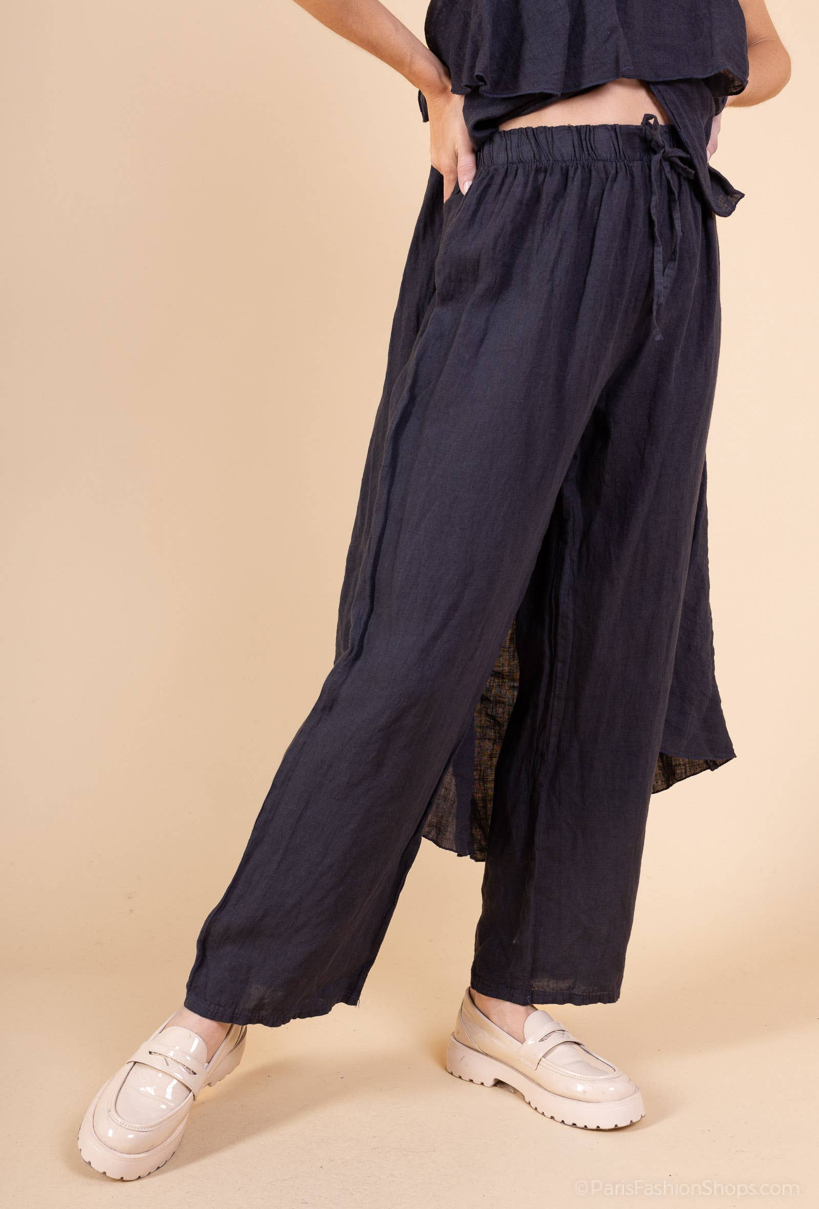 Shyloh – Großhandel Hose – Damen – Leinenhose mit Kordelzug 206393