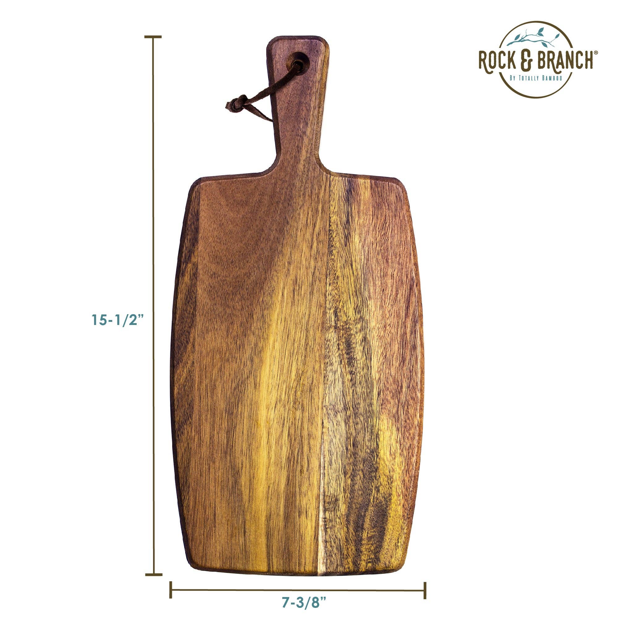 Totally Bamboo - Wholesale Cheese Board - Rock & Branch® Acacia Wood Charcuterie Serving Paddle Board6