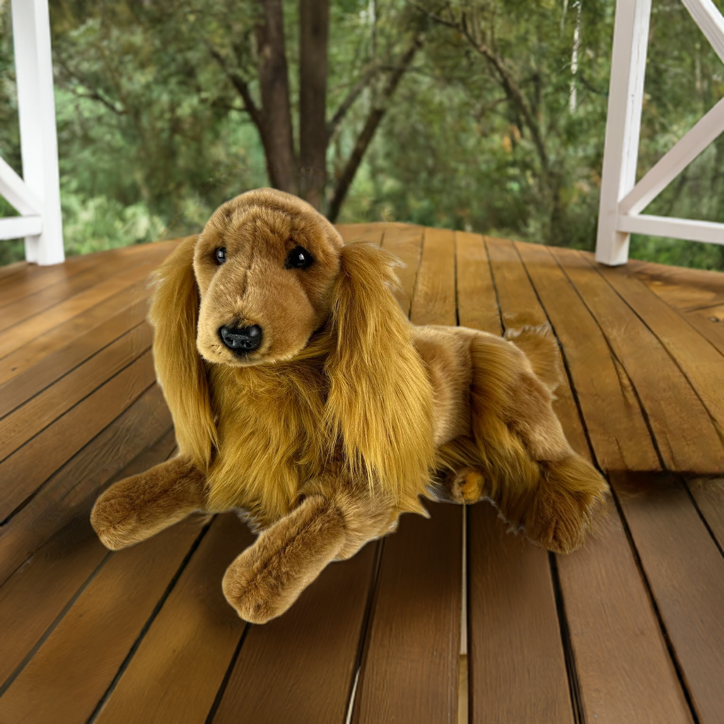 Bocchetta Plush Toys - Vente Peluche – chien - Lexie - Cocker Spaniel - 40 cm couché9