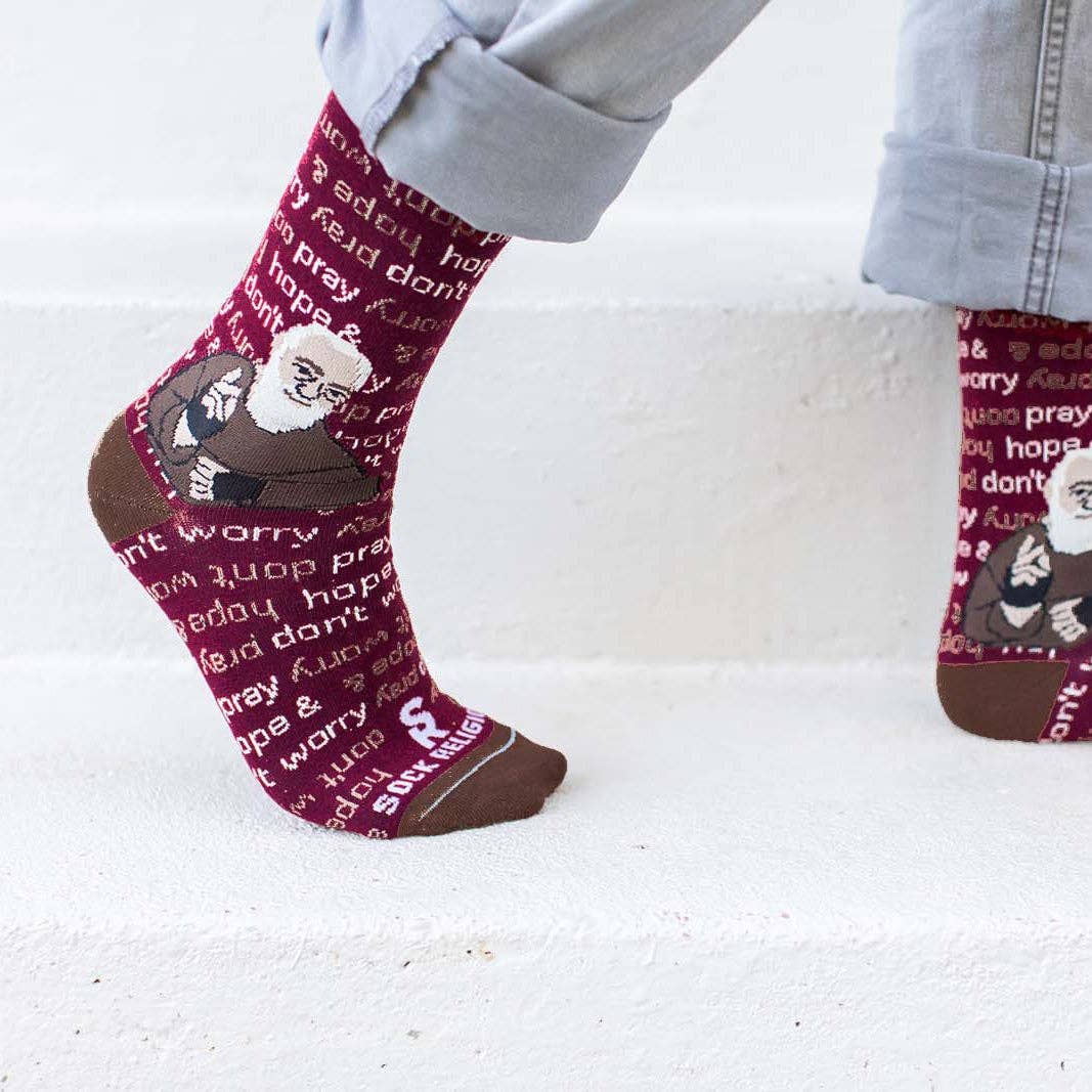 Sock Religious – wholesale Socks – Unisex – St. Padre Pio Adult Socks2