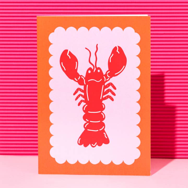 Tarjeta A6 Lobster Salop (más colores) para venta al por mayor de Maddison Ball Creative