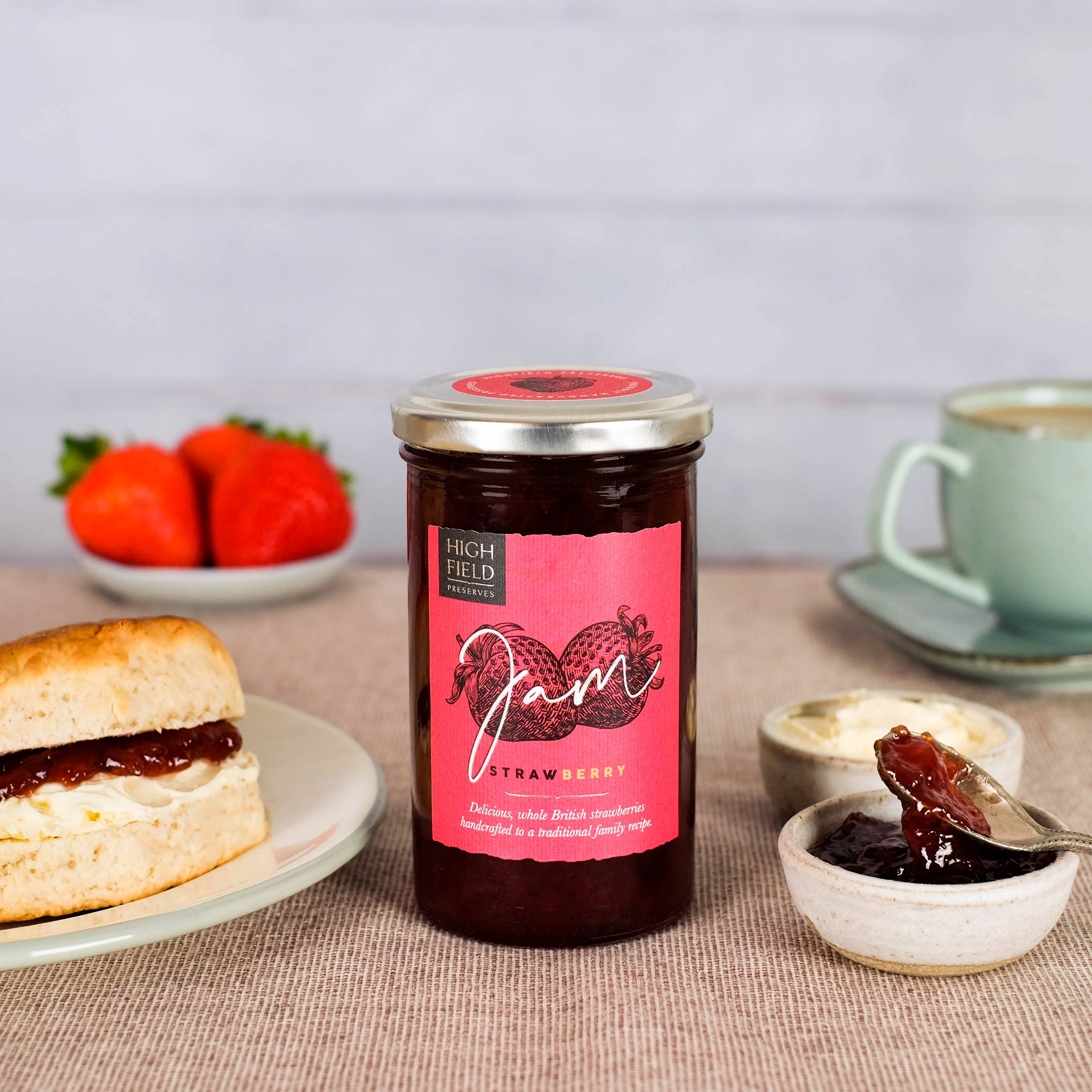 Highfield Preserves – Großhandel Marmelade/Gelee – Erdbeermarmelade 320 g5