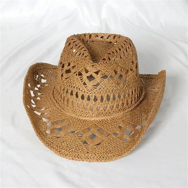 Syrrios Gifts LLC - Wholesale Straw Hat - Women's - Western Cowboy Cowgirl Straw Hat Sun Summer Beach Party8
