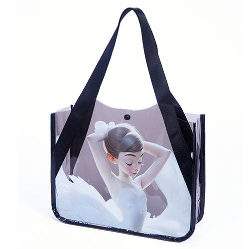 4907Bk Princess Ballerina Tote (Black) for wholesale by Dasha Designs