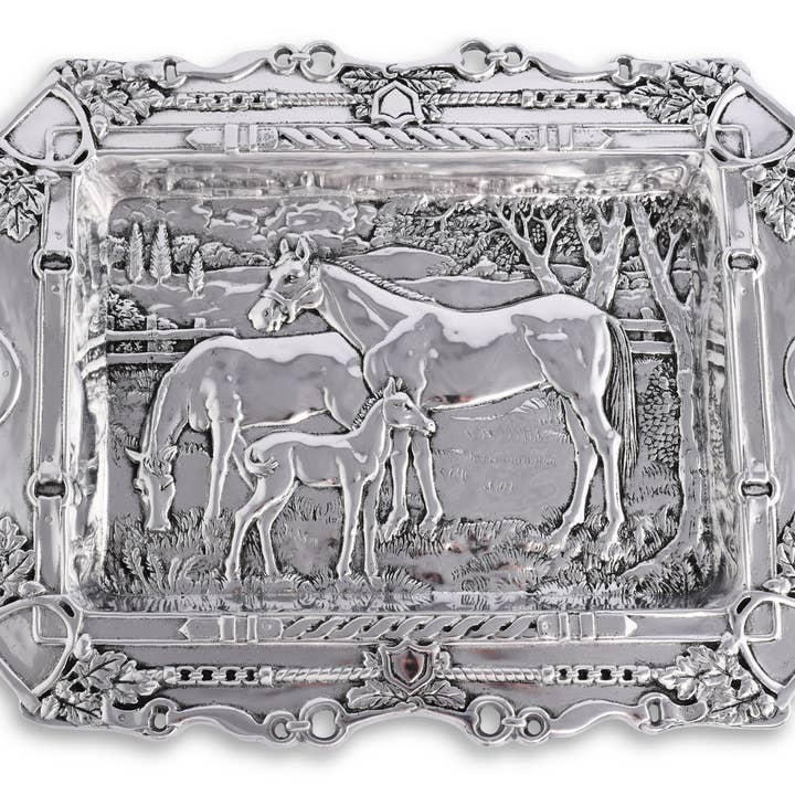 Arthur Court - Wholesale Decorative tray - Grazing Horses Parlor Tray1
