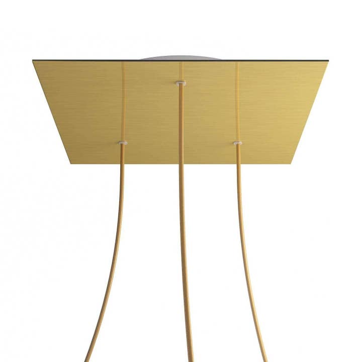 XXL Rose-One square rosette, 400 mm with 3 holes and 4 side holes for wholesale by LIGHTINUP S.R.L.