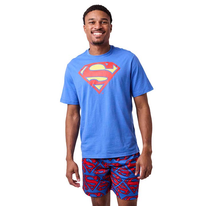 Bioworld Merchandising - Wholesale Sleepwear Set - Men's - Superman Logo Men's 2-Pack Pajama Set