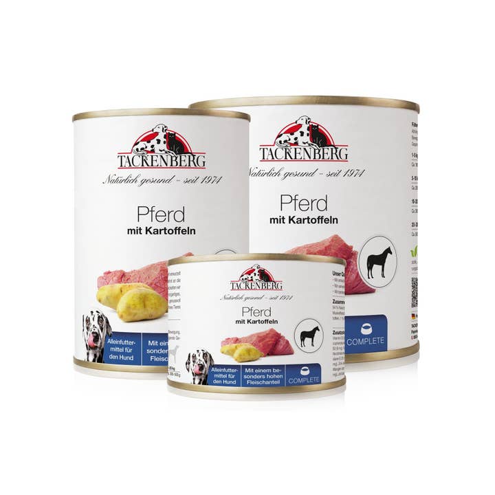 Tackenberg - Wholesale Pet Food - Dog - 6 x Can, Horse with Potatoes