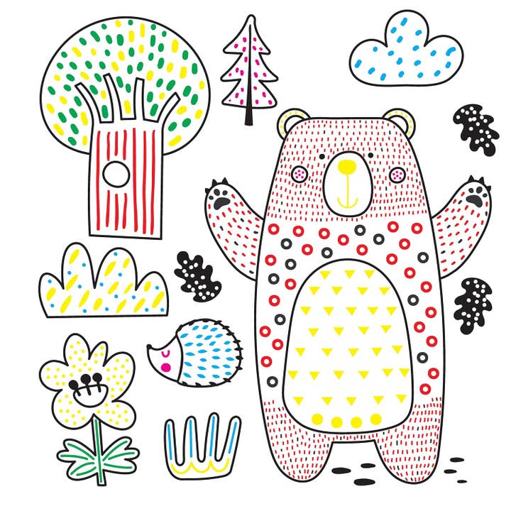 Fox Chapel Publishing - Wholesale Coloring Book - Kids & Baby - Easy and Fun Paint Magic with Water: Forest3