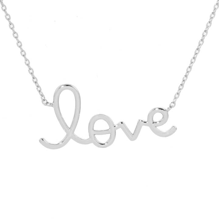 Guld-dyppet kærlighed halskæde for engroshandel hos Fashion City