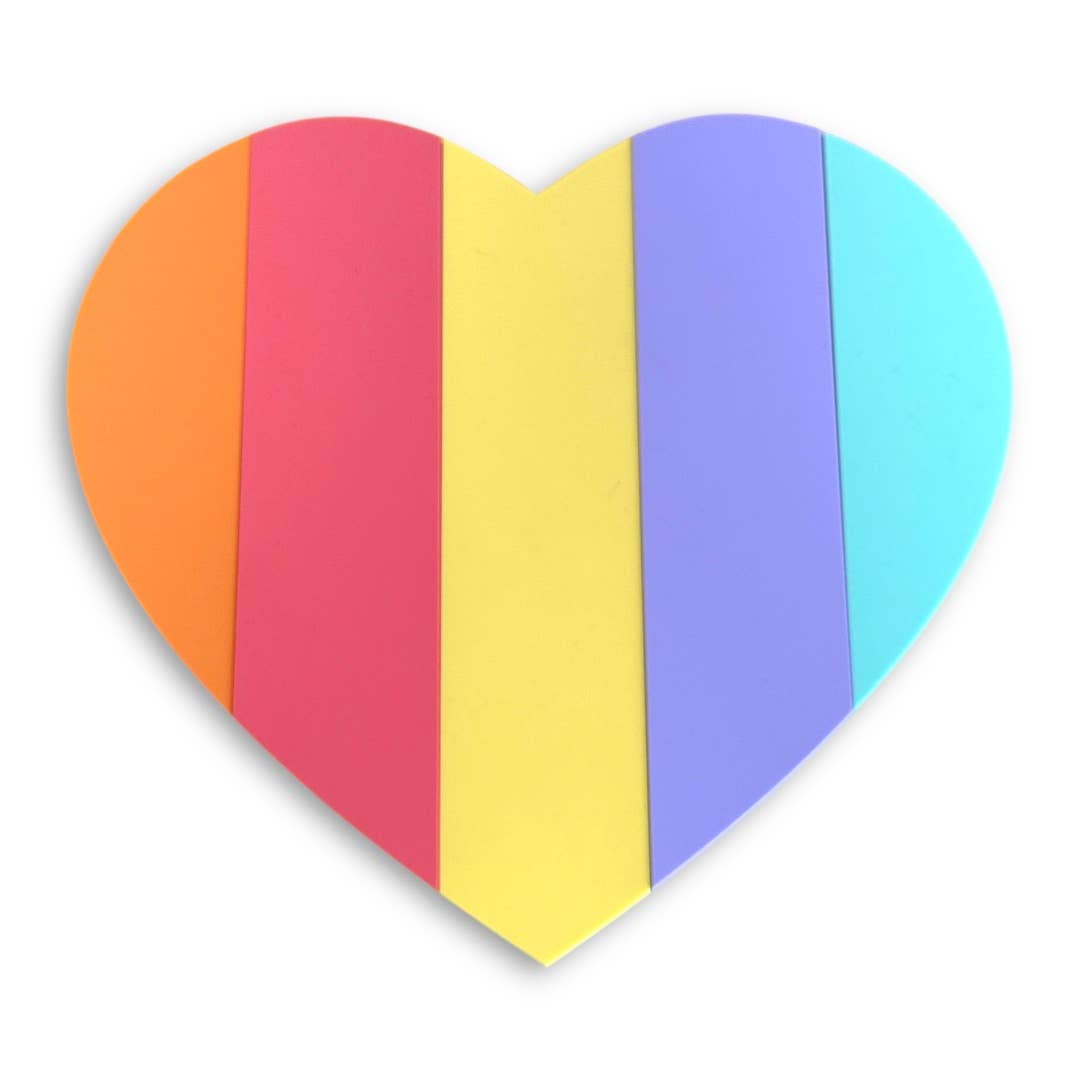 Funk Da Queen - Vendita all'ingrosso Decorazione da parete 3D - Decorazione da Parete a Forma di Cuore Colorato – Decorazione da parete in plexiglass fatta a mano a forma di cuore0