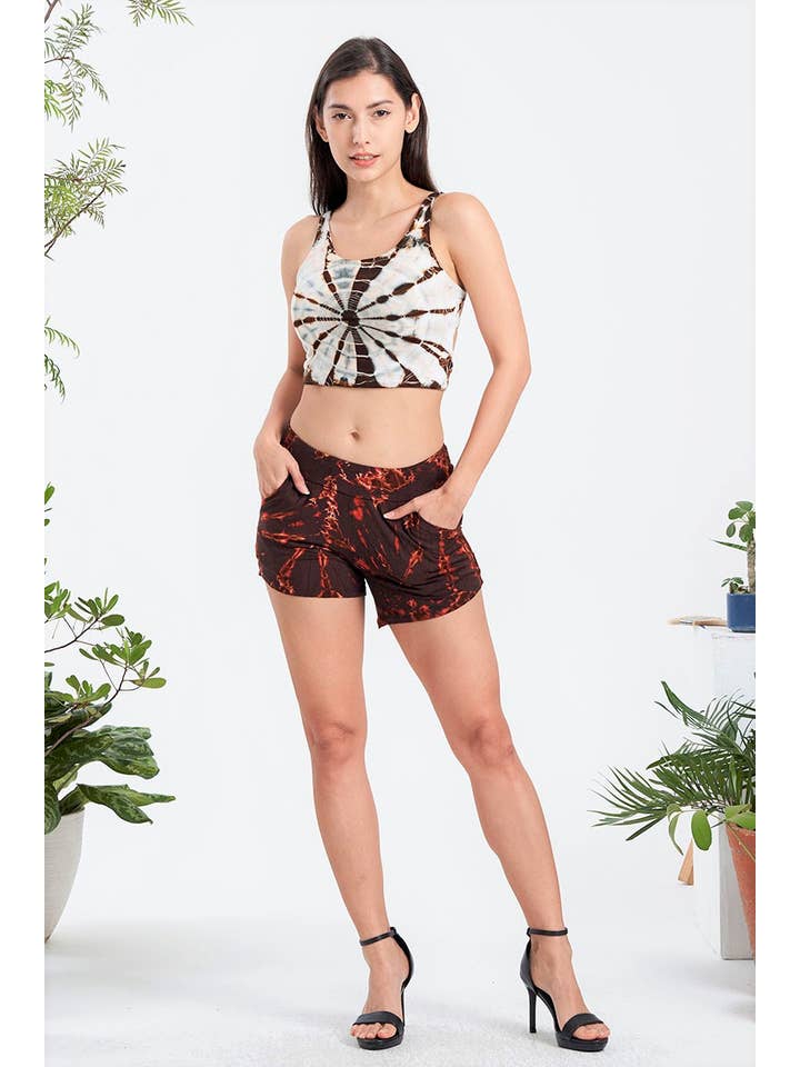 Kathmandu Imports - Wholesale Knit Top - Women's - Tie-Dye Crop Top (TH-1720)