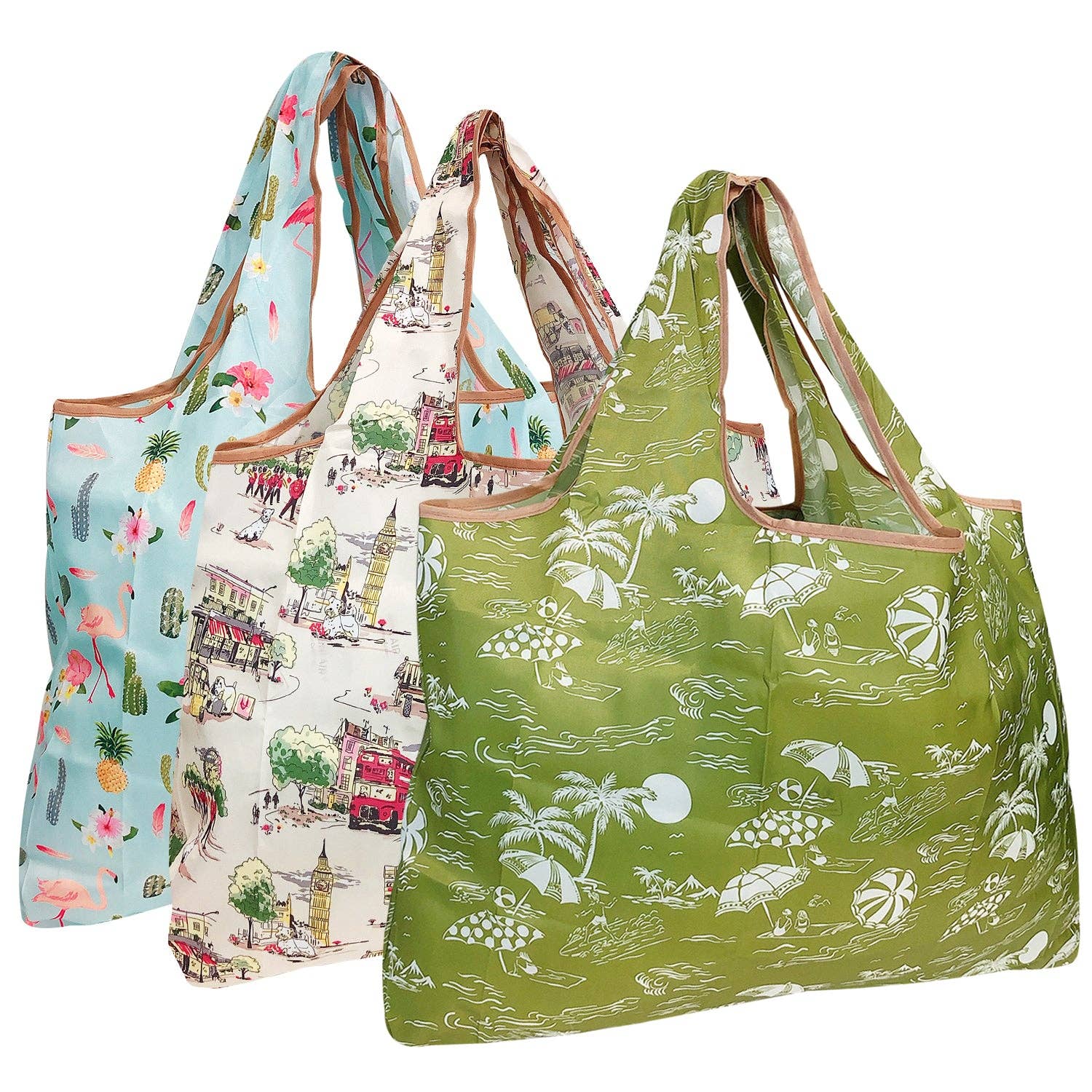 Wrapables.com - Wholesale Grocery/Shopping Bag - Wrapables Eco-Friendly Large Nylon Reusable  Bags (Set of 3)123