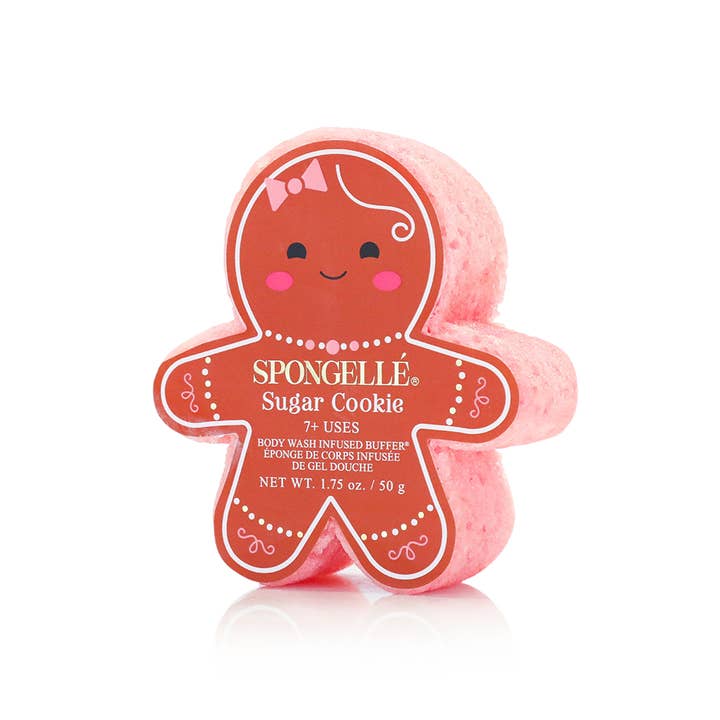 Spongellé | Christmas 2025 | Stocking Stuffers | Gifts - Wholesale Bath Pouf/Sponge - Sugar Cookie Gingerbread Holiday Buffer Christmas Stocking1