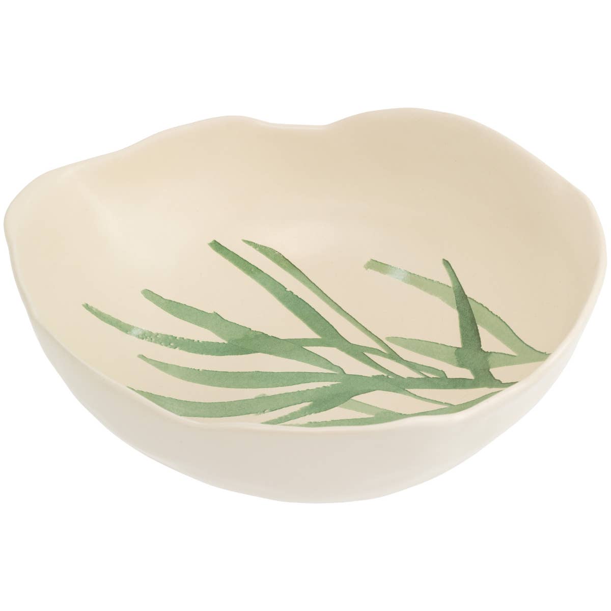 Boston International - Wholesale Bowl - 10.75" Leaf And Stem Ceramic Bowl0
