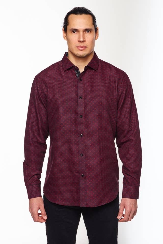Wholesale Mens Long Sleeve Printed Casual Button Down Shirts for your