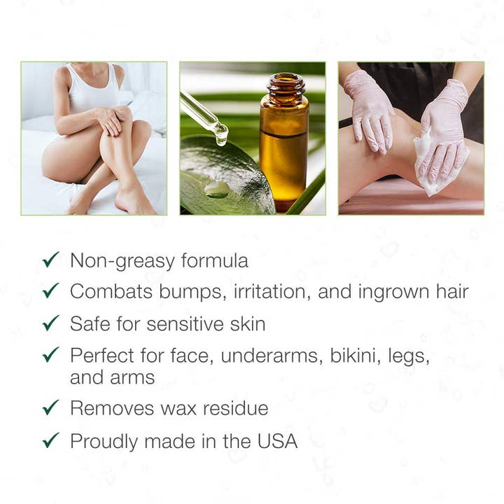 BranVx Distributors - Wholesale Body Hair Removal Product - Clean + Easy Calming Oil - Infused with Azulene 2 oz.