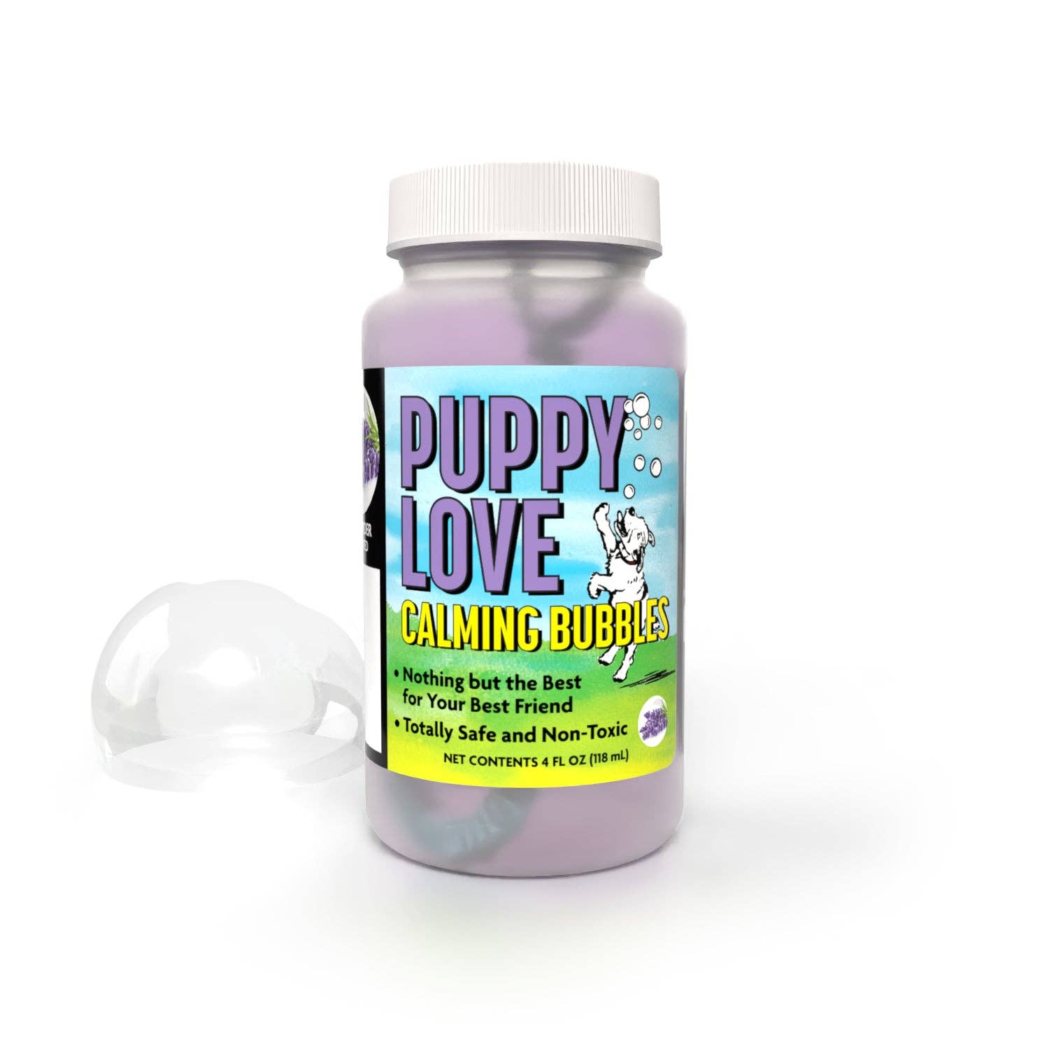 Atomic Bubbles - Wholesale Pet Toy - Dog - Puppy Love - Calming Bubbles - Lavender Scent - Single Bottle1