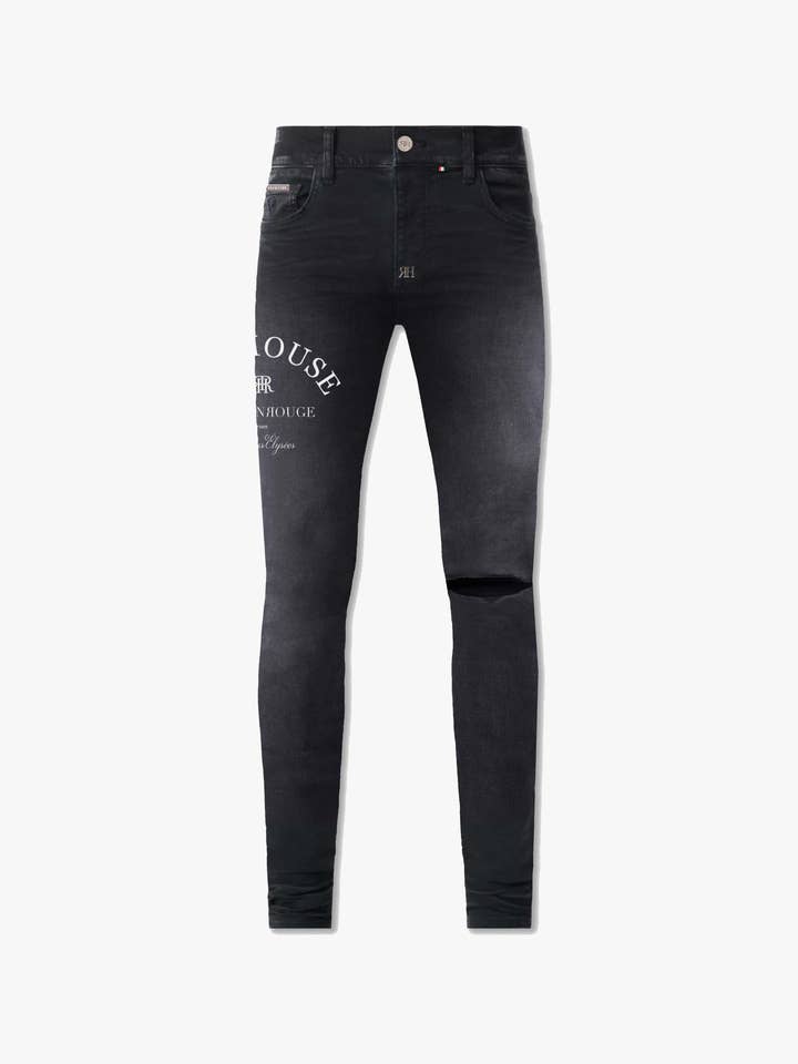 ЯH CHAMPS ELYSEES NERO SFOCATO SLIM DENIM per la vendita all'ingrosso da parte di REDHOUSE