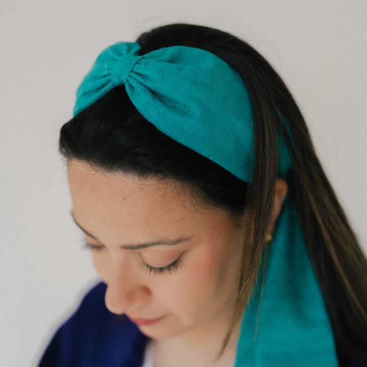 Nuevemi - Wholesale Fashion Headband - Women's - Headband - Turquoise Bow Turban3