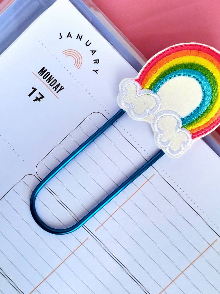 Agrafe de planificateur Rainbow pour la vente par Happy Hamster Creations