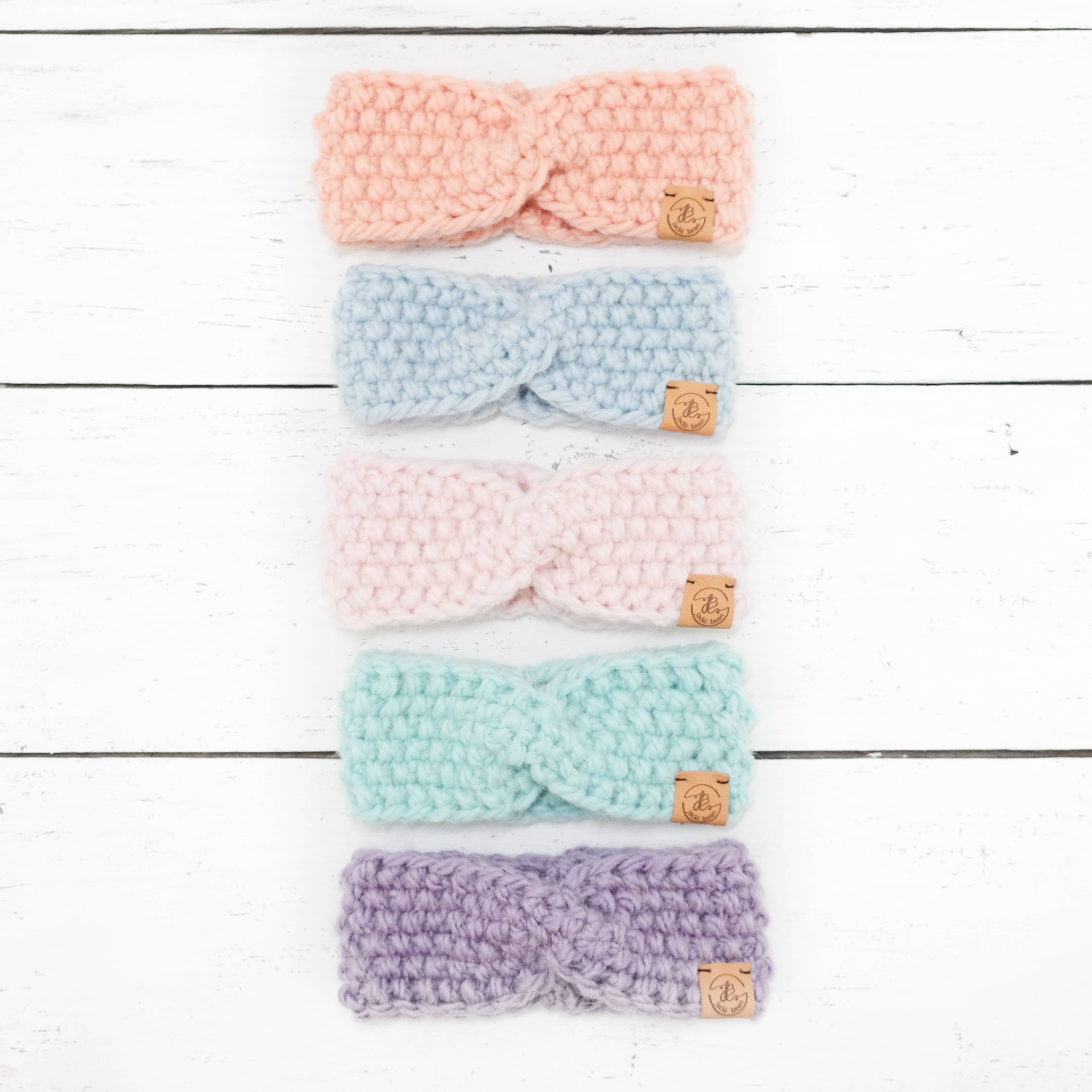 JackiBean – wholesale Öronvärmare - Dam – Pastell Twisted Topknot öronvärmare2