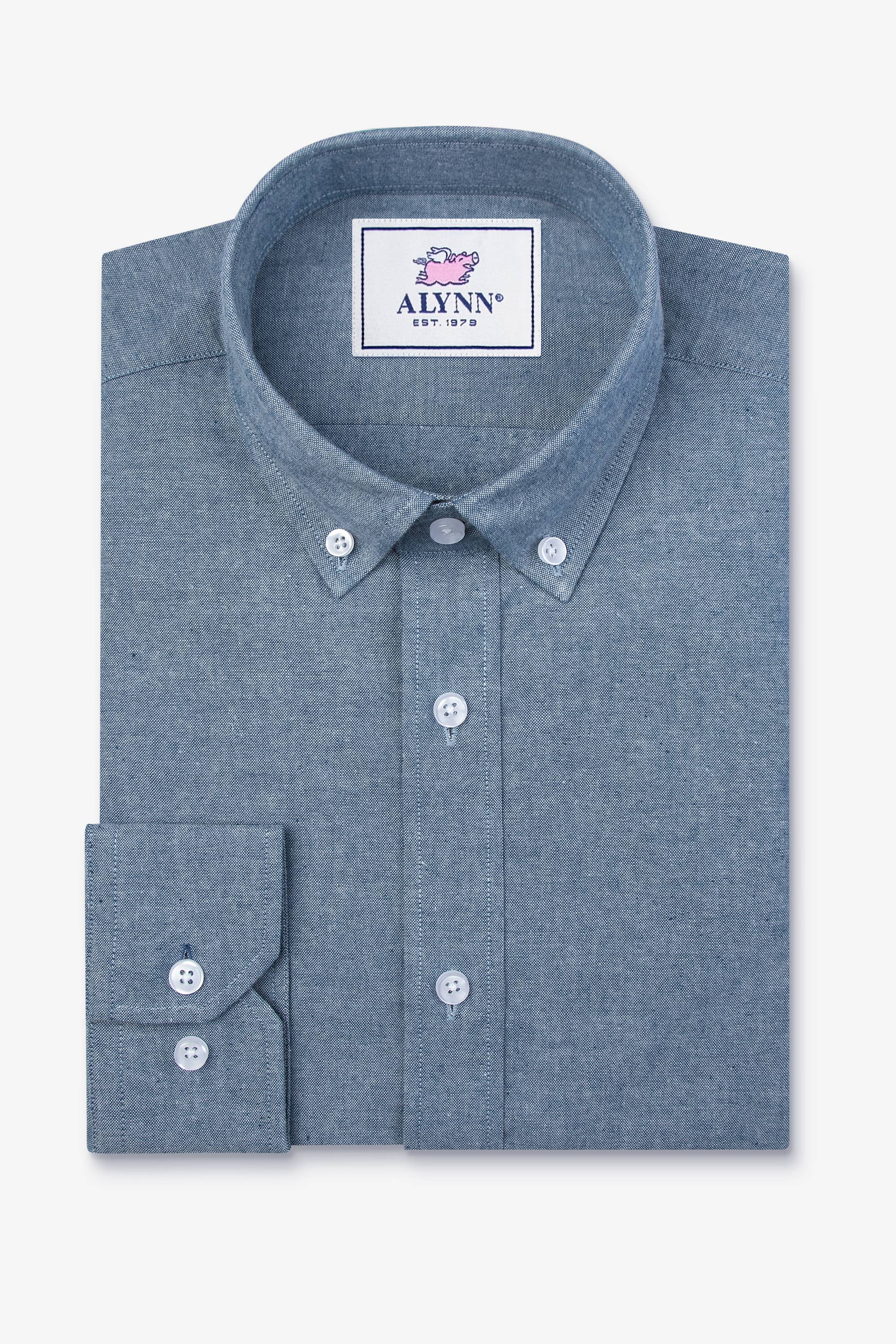 Alynn - Wholesale Shirt - Men's - Lucas Casual Untuckable Casual Fit Dress Shirt Blue By Alynn1