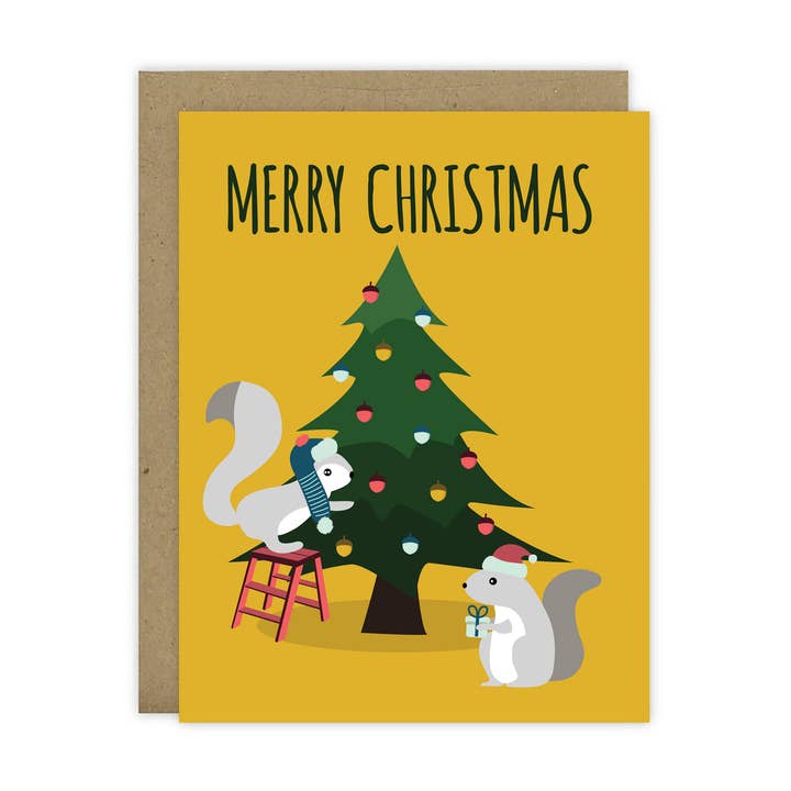 Feliz Navidad Ardillas Notecard para venta al por mayor de Mr. Sogs