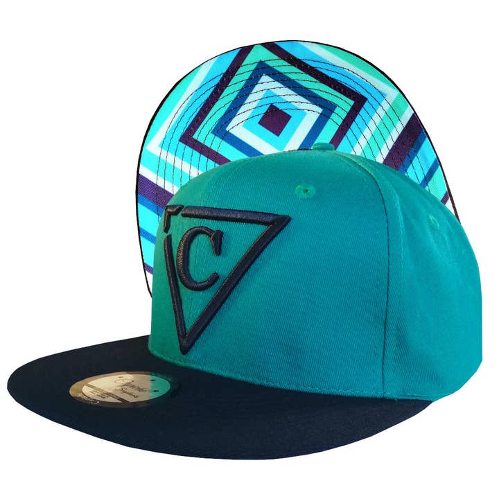 The Diamond Snapback - Teal/Sort for engroshandel hos Capiche