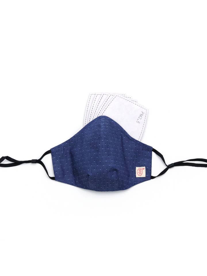 Denim Self Design Mask (näsa tråd inbäddad för wholesale av Ten on Ten