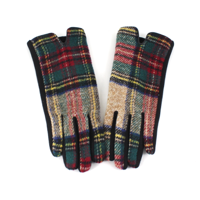 Pretty Persuasions - Wholesale Gloves - Women's - A25003 Tartan Pattern Gloves4