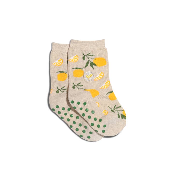 Conscious Step - Wholesale Socks - Kids - Kids Socks that Plant Trees (Beige Lemons)3