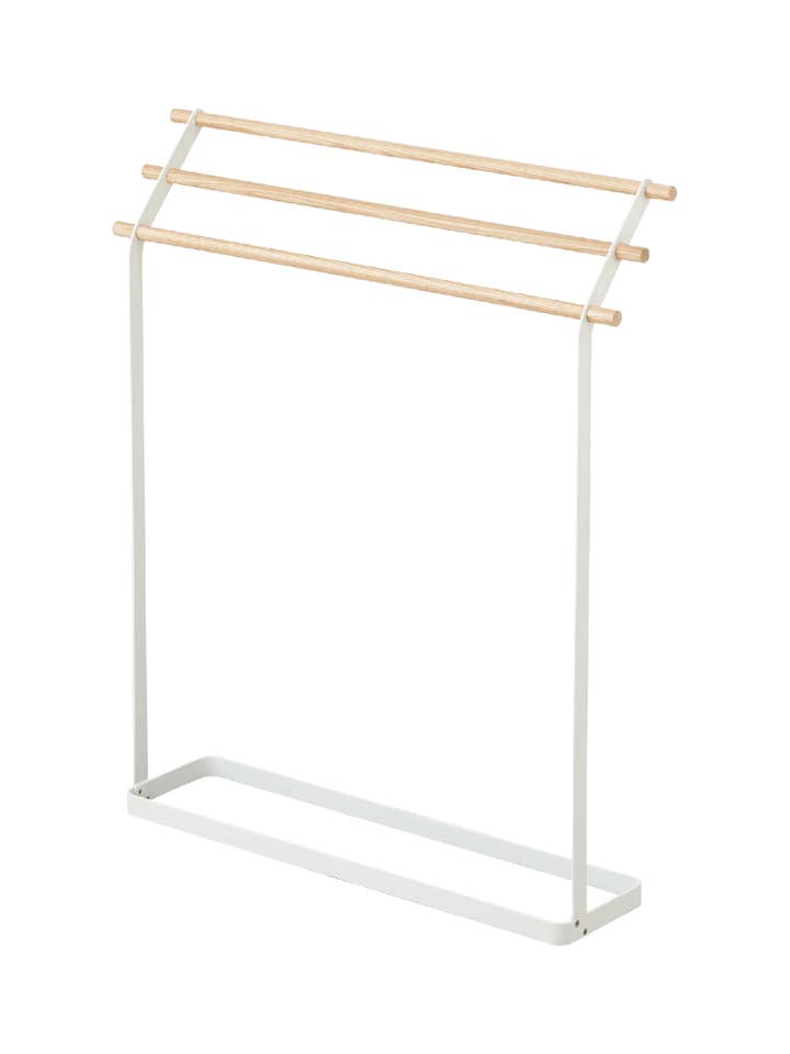 Tosca Bath Towel Rack - Steel + Wood for wholesale by Yamazaki Home