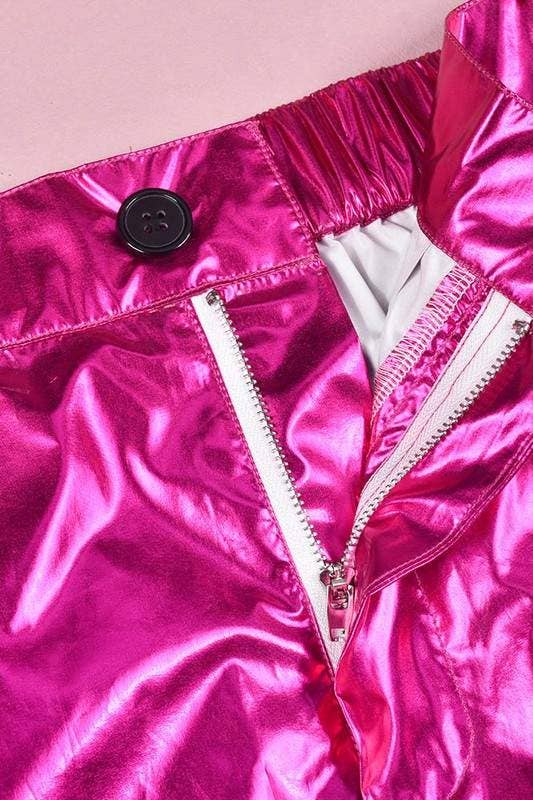 Fashion Combination – wholesale Byxor - Dam – knäppta vinyl långa byxor5