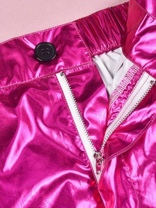 Fashion Combination – wholesale Byxor - Dam – knäppta vinyl långa byxor5