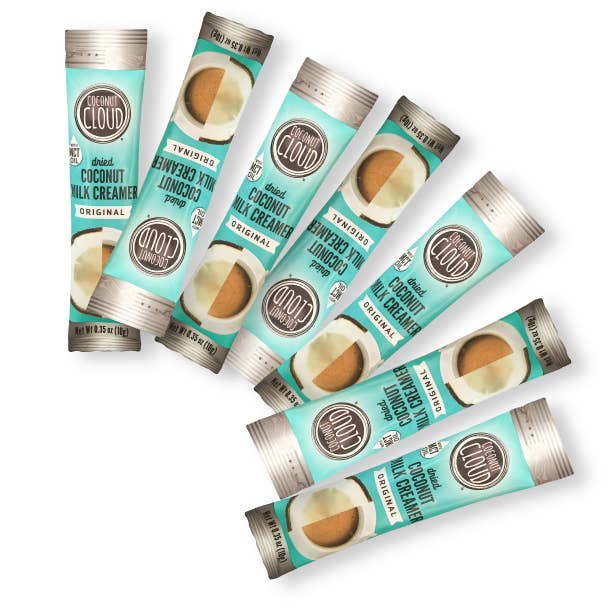 Coconut Cloud BULK, single serve coconut creamer stick packs for wholesale by Coconut Cloud