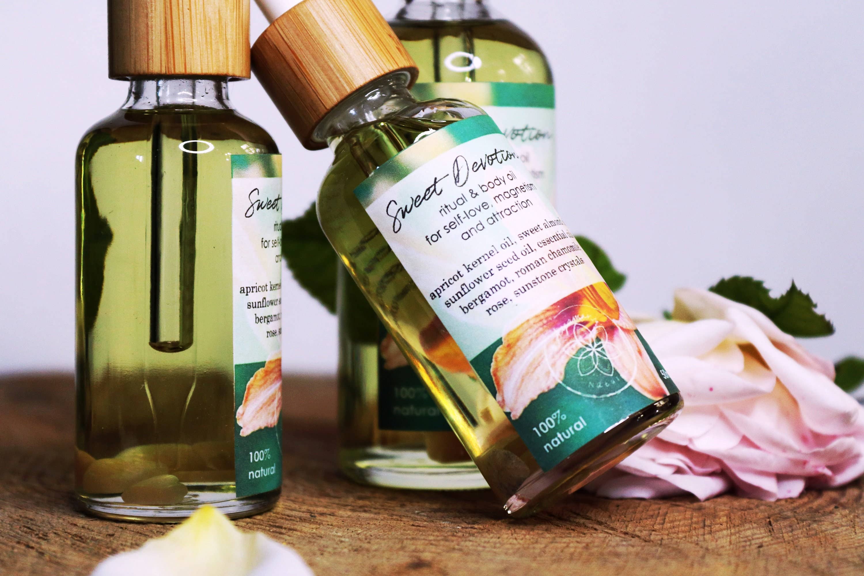 Ayamani Naturals – Engroshandel Bad/Kropsolie – Sweet Devotion Goddess krops- og ritualolie med sunstone5