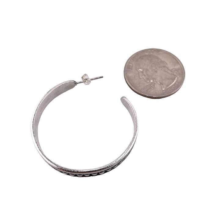 Select Lines - Wholesale Oorringen - Bal Punt 1 Rij Oorringen Groot Sterling Zilver2