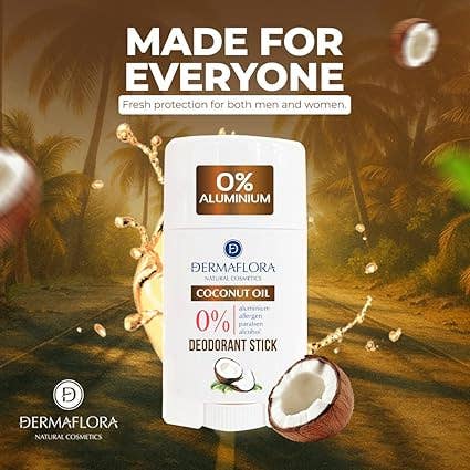 Dermaflora Aluminium-Free Deo Stick - Coconut Oil 50ml for wholesale by Dermaflora